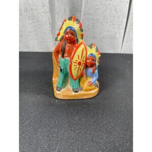 Vintage Native American Ceramic Figurine, Souvenir planter